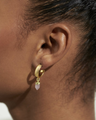 Riva Love Hoop Earrings in Gold & Rose