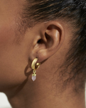 Riva Love Hoop Earrings in Gold & Rose