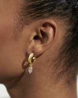 Riva Love Hoop Earrings in Gold & Rose