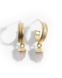 Riva Love Hoop Earrings in Gold & Rose