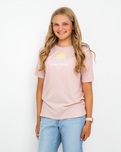 Girls Cornwall T-Shirt in Powder Rose