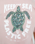 Girls Turtle T-Shirt in Powder Rose