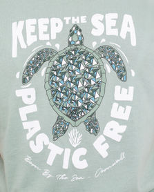 Girls Turtle T-Shirt in Sage