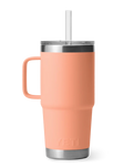 Rambler 25oz Straw Mug in Peach