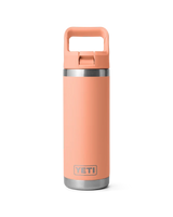 Rambler 18oz Straw Bottle in Peach