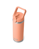 Rambler 18oz Straw Bottle in Peach