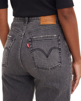 The Levi's® Womens Ribcage Jeans in Black Worn In