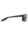 The Maui Jim Byron Bay Polarised Wrap Sunglasses in Matte Black Rubber & Neutral Grey