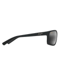 The Maui Jim Byron Bay Polarised Wrap Sunglasses in Matte Black Rubber & Neutral Grey