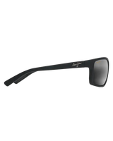 The Maui Jim Byron Bay Polarised Wrap Sunglasses in Matte Black Rubber & Neutral Grey