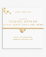 The Joma Jewellery A Litte 'Robins Appear When Loved Ones Are Near' Bracelet in Gold Plating