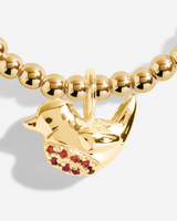 The Joma Jewellery A Litte 'Robins Appear When Loved Ones Are Near' Bracelet in Gold Plating