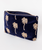 The Elizabeth Scarlet Gold Palm Everyday Pouch in Navy