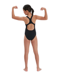 The Speedo Girls Girls Eco Endurance+ Medalist Swimsuit in Black