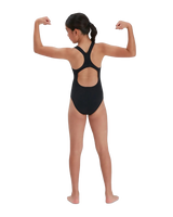 The Speedo Girls Girls Eco Endurance+ Medalist Swimsuit in Black