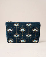 The Elizabeth Scarlet Mystical Eye Everyday Pouch in Ink Blue