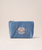 The Elizabeth Scarlett Pearl Shell Velvet Mini Pouch in Dusky Blue