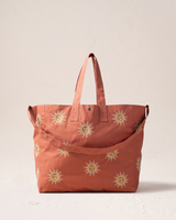 The Elizabeth Scarlett Sun Goddess Canvas Carryall in Rust