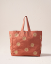 The Elizabeth Scarlett Sun Goddess Canvas Carryall in Rust