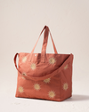 The Elizabeth Scarlett Sun Goddess Canvas Carryall in Rust