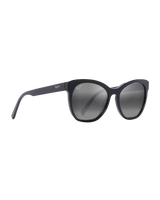 The Maui Jim Alulu Polarised Cat Eye Sunglasses in Gloss Black & Neutral Grey