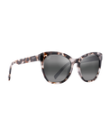 The Maui Jim Alulu Polarised Cat Eye Sunglasses in White Tokyo Tortoise & Neutral Grey