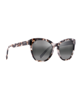 The Maui Jim Alulu Polarised Cat Eye Sunglasses in White Tokyo Tortoise & Neutral Grey