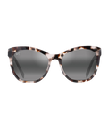 The Maui Jim Alulu Polarised Cat Eye Sunglasses in White Tokyo Tortoise & Neutral Grey