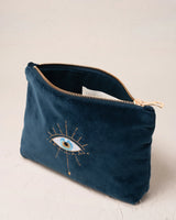 Mystical Eye Mini Pouch in Ink Blue