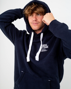 Polzeath Hoodie in French Navy & White