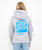 Polzeath Hoodie in Dusty Grey & Cyan