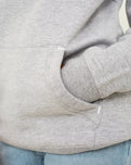 Polzeath Hoodie in Dusty Grey & Cyan