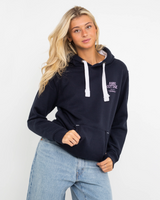 Polzeath Hoodie in French Navy & Lilac