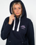 Polzeath Hoodie in French Navy & Lilac