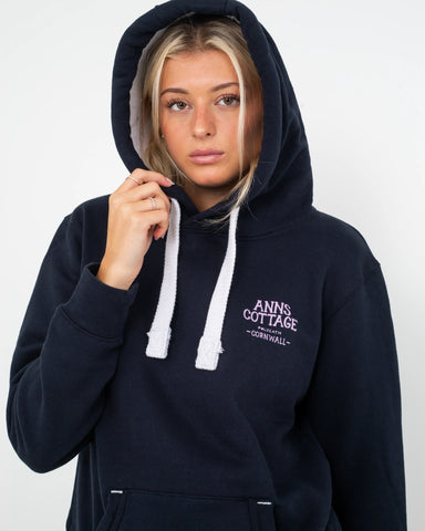 Polzeath Hoodie in French Navy & Lilac