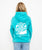 Polzeath Hoodie in Lagoon & White