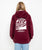 Polzeath Hoodie in Maroon & White