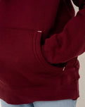 Polzeath Hoodie in Maroon & White