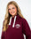 Polzeath Hoodie in Maroon & White