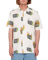 The Volcom Mens Justin Hager Shirt in Whitecap Grey