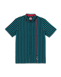 The Volcom Mens Schroff X Volcom Stripe Shirt in Dusty Aqua