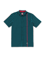 The Volcom Mens Schroff X Volcom Stripe Shirt in Dusty Aqua