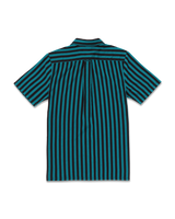 The Volcom Mens Schroff X Volcom Stripe Shirt in Dusty Aqua