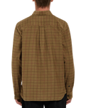 The Volcom Mens Zander Shirt in Dark Khaki