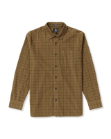 The Volcom Mens Zander Shirt in Dark Khaki