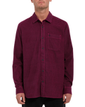 The Volcom Mens Zander Shirt in Wine