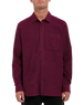 The Volcom Mens Zander Shirt in Wine