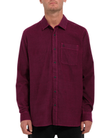 The Volcom Mens Zander Shirt in Wine