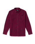 The Volcom Mens Zander Shirt in Wine