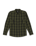 The Volcom Mens Shadowstone Flannel Shirt in Wintermoss